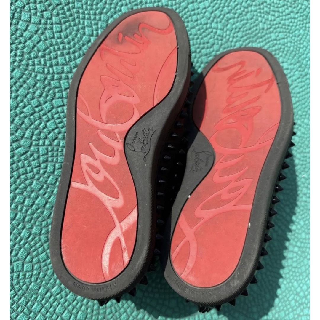 Christian Louboutin - ルブタン レザー スリッポン ブラックの通販 by