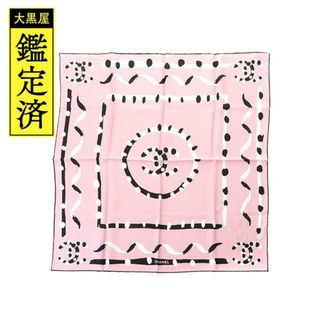 シャネル(CHANEL)のCHANEL　シャネル　スカーフ　ピンク　ブラック　ノベルティ【430】(バンダナ/スカーフ)