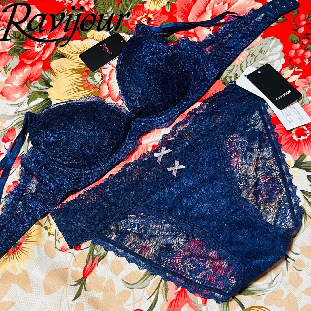 Ravijour - ☆Ravijour☆ブラショーツ☆NAVY☆レースフルバック Ravijour - ☆Ravijour☆ブラショーツ☆NAVY☆レースフルバック