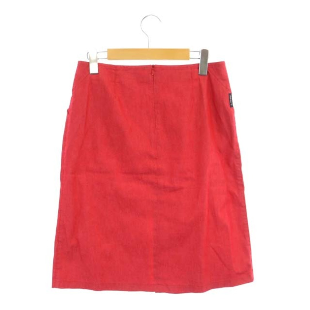 ARMANI JEANS(アルマーニジーンズ)のアルマーニ ジーンズ フロントスリットコットンスカート 台形 ひざ丈 I42 赤 レディースのスカート(ひざ丈スカート)の商品写真