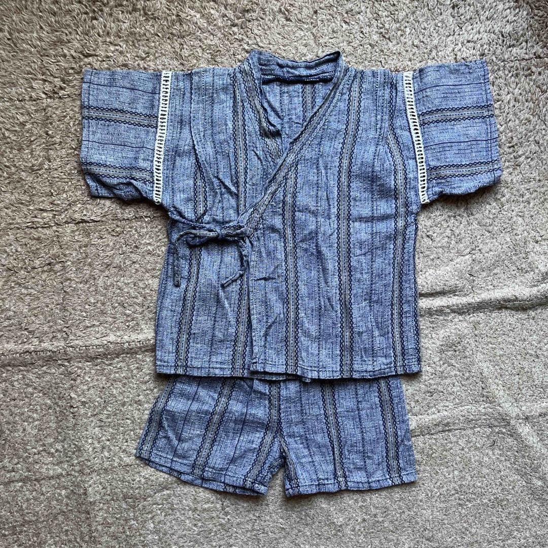 子ども甚平男の子90センチ キッズ/ベビー/マタニティのキッズ服男の子用(90cm~)(甚平/浴衣)の商品写真