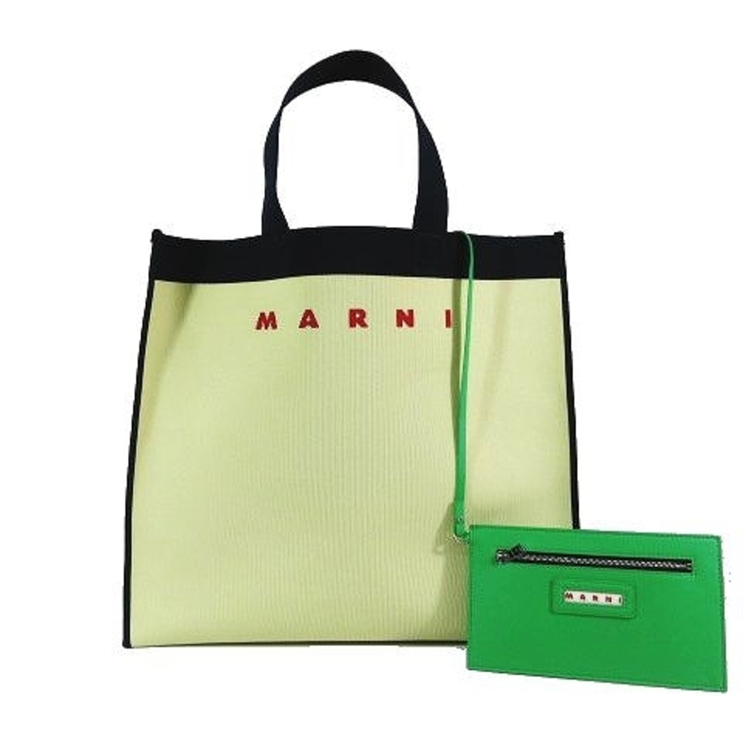 美品 マルニ MARNI ロゴ トートバッグ ショルダーバッグ ショッピング