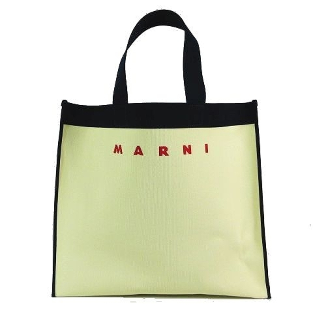 美品 マルニ MARNI ロゴ トートバッグ ショルダーバッグ ショッピング