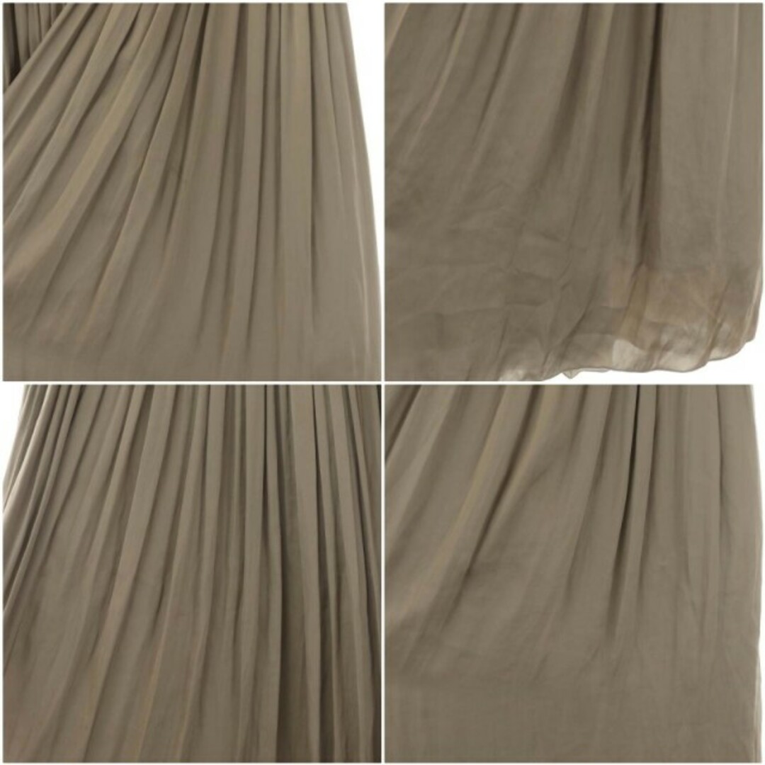 GALLARDA GALANTE(ガリャルダガランテ)のガリャルダガランテ サテンギャザースカート フレアスカート ロング 0 グレー レディースのスカート(ロングスカート)の商品写真