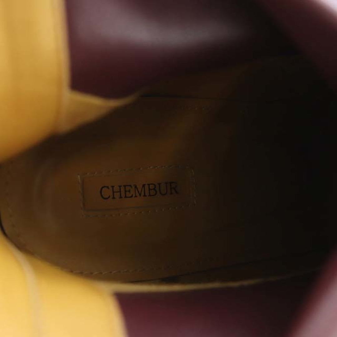 チェンバー ショートブーツ ラウンドトゥ 37 24.0cm ワインレッド レディースの靴/シューズ(ブーツ)の商品写真
