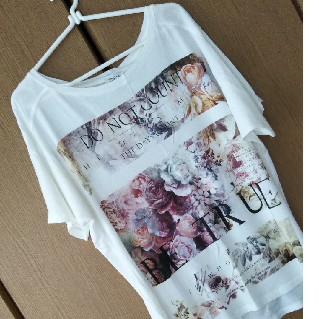 レディースロングTシャツ レディースのトップス(Tシャツ(半袖/袖なし))の商品写真