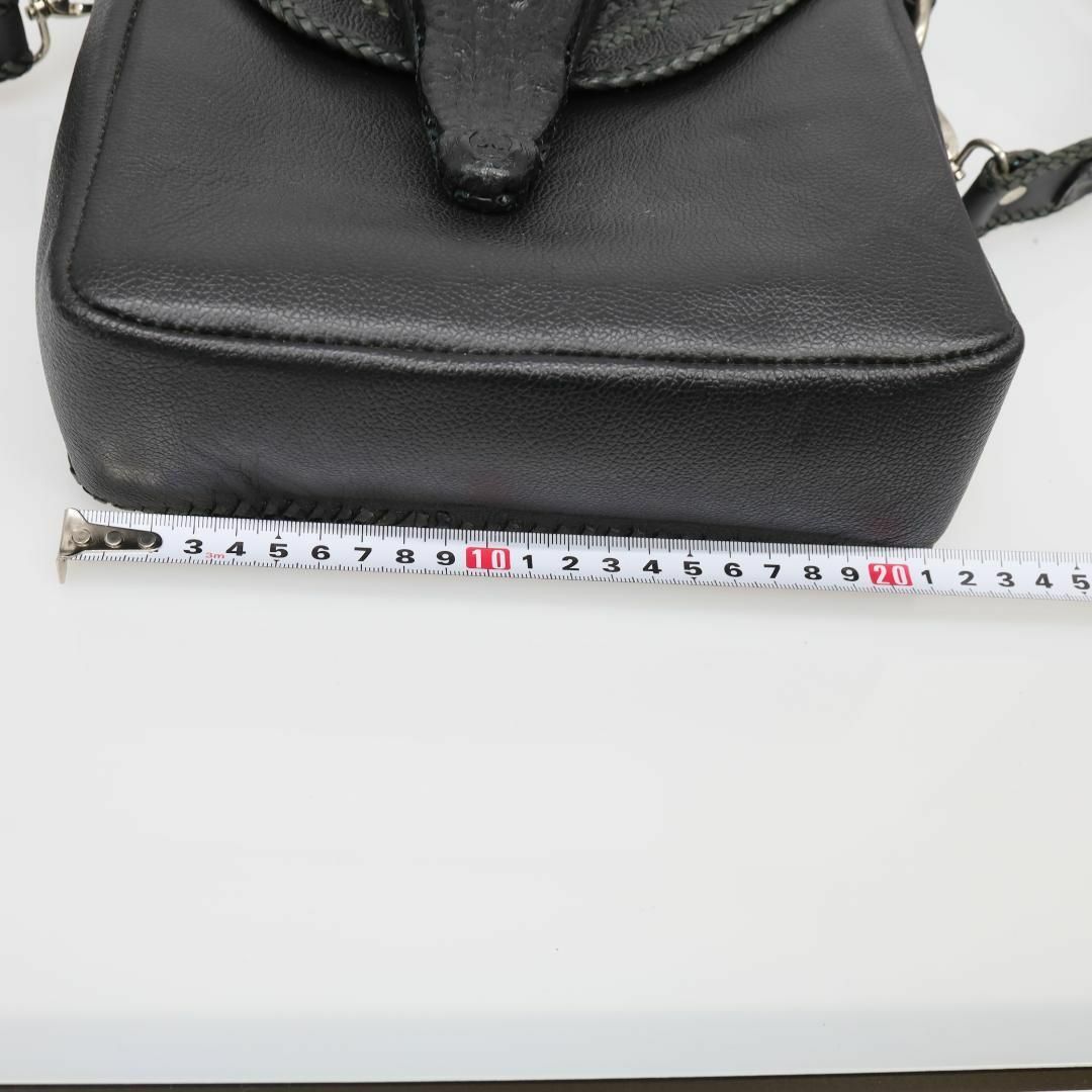 ヘッド付き 本革 クロコダイル レザー ショルダー バッグ ワニ革 鞄 メンズ
