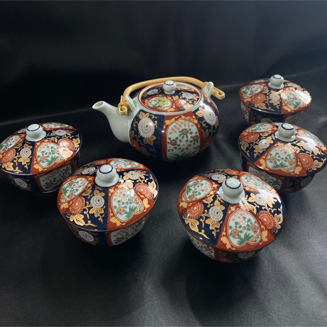 新品 未使用 有田焼急須蓋付き湯呑み5客セット - 食器