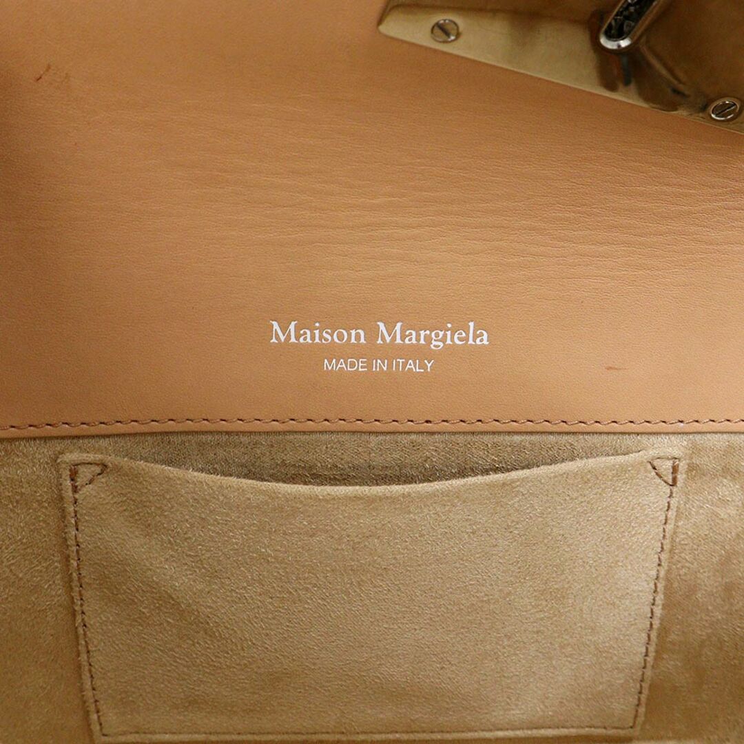 Maison Martin Margiela(マルタンマルジェラ)のメゾン マルジェラ スナッチト パイソン柄 型押し 2way ショルダー クラッチバッグ 斜め掛け カーフスキン レザー グレー ホワイト 白 S56WF0156 Maison Margiela（美品） レディースのバッグ(ショルダーバッグ)の商品写真