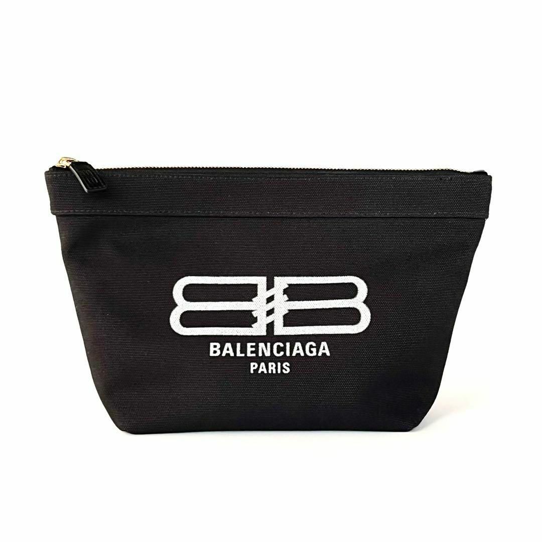 新品未使用 BALENCIAGA バレンシアガ キャンバスロゴポーチ ブラック