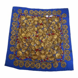 CHANEL 大判ストール スカーフ 130×130 カンボン 唐草 ココマーク