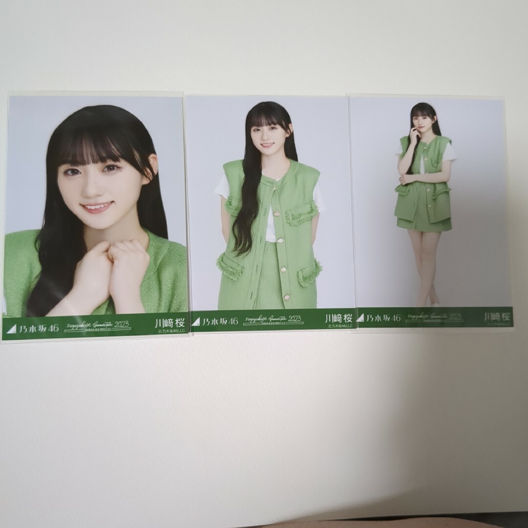 上品 乃木坂46 五百城茉央 リボンモチーフ 緑×白コーデ 6種コンプ