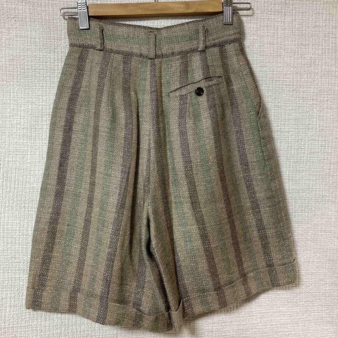 SCHERZO  シルク麻 ハイウエストショートパンツ・キュロットスカート レディースのパンツ(キュロット)の商品写真