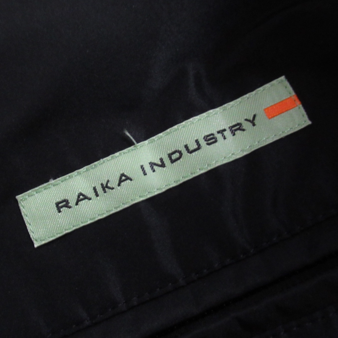 RAIKA 美品 ブラック サテン カバーオール ワーク ジャケット ブルゾン