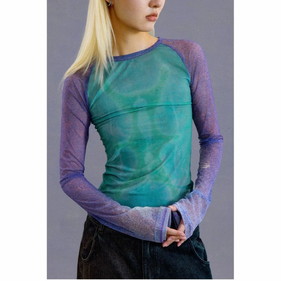 Conp The rust spell ラグラン メッシュカットソーTシャツ