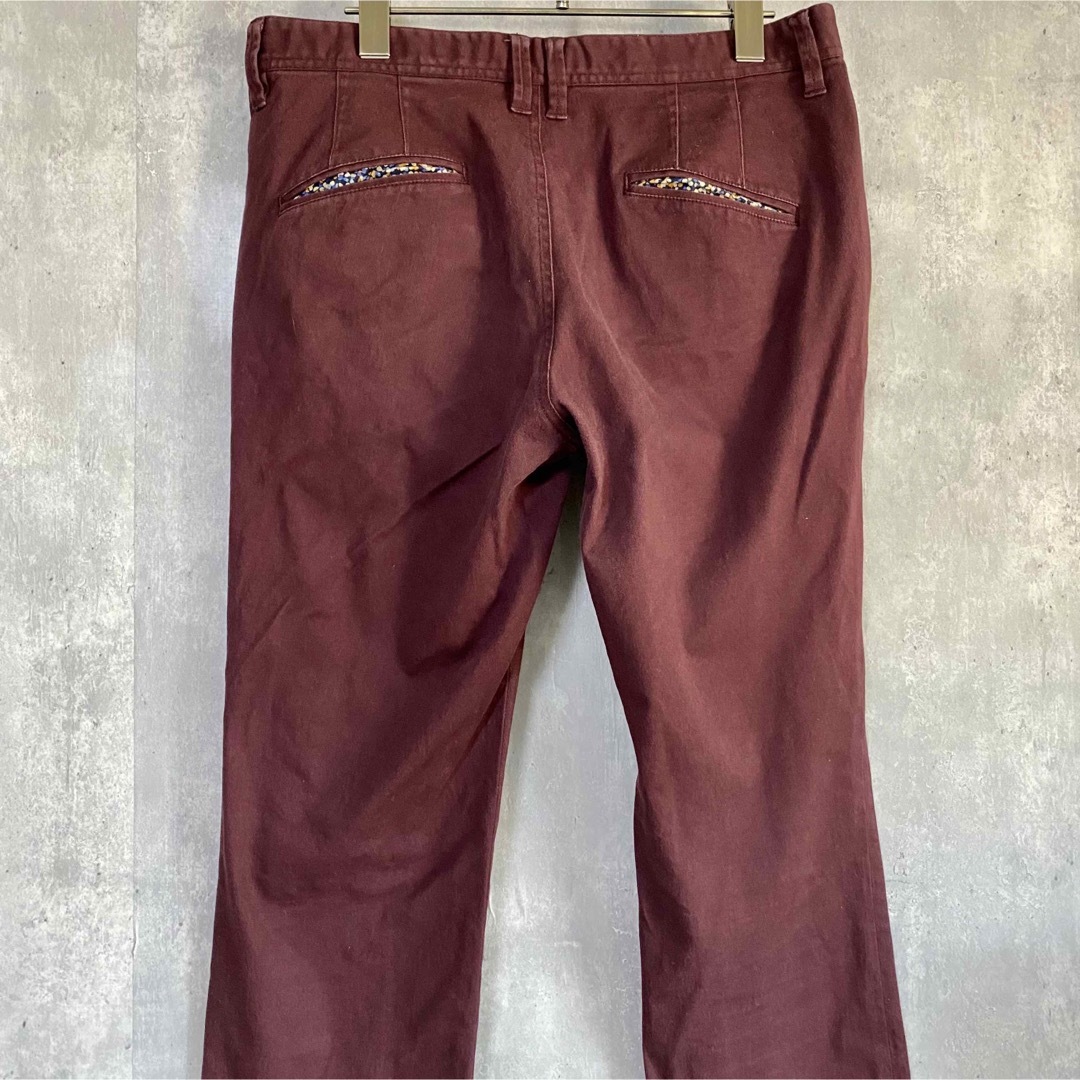 MORGAN HOMME(モルガンオム)のモルガンオム　MORGAN HOMME  赤紫　パンツ　綿97% L メンズのパンツ(その他)の商品写真