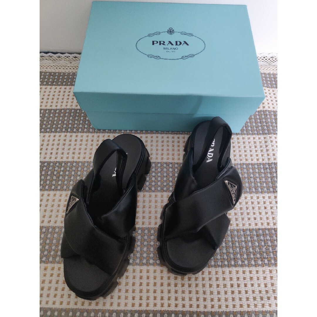 箱付 人気↑PRADAサンダル レディース 美品 - 通販 - hydro-mineral.net