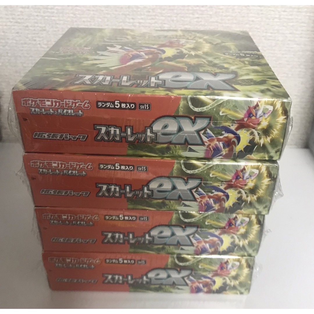ポケモンカード スカーレットex 4BOX シュリンク付き パック未開封-