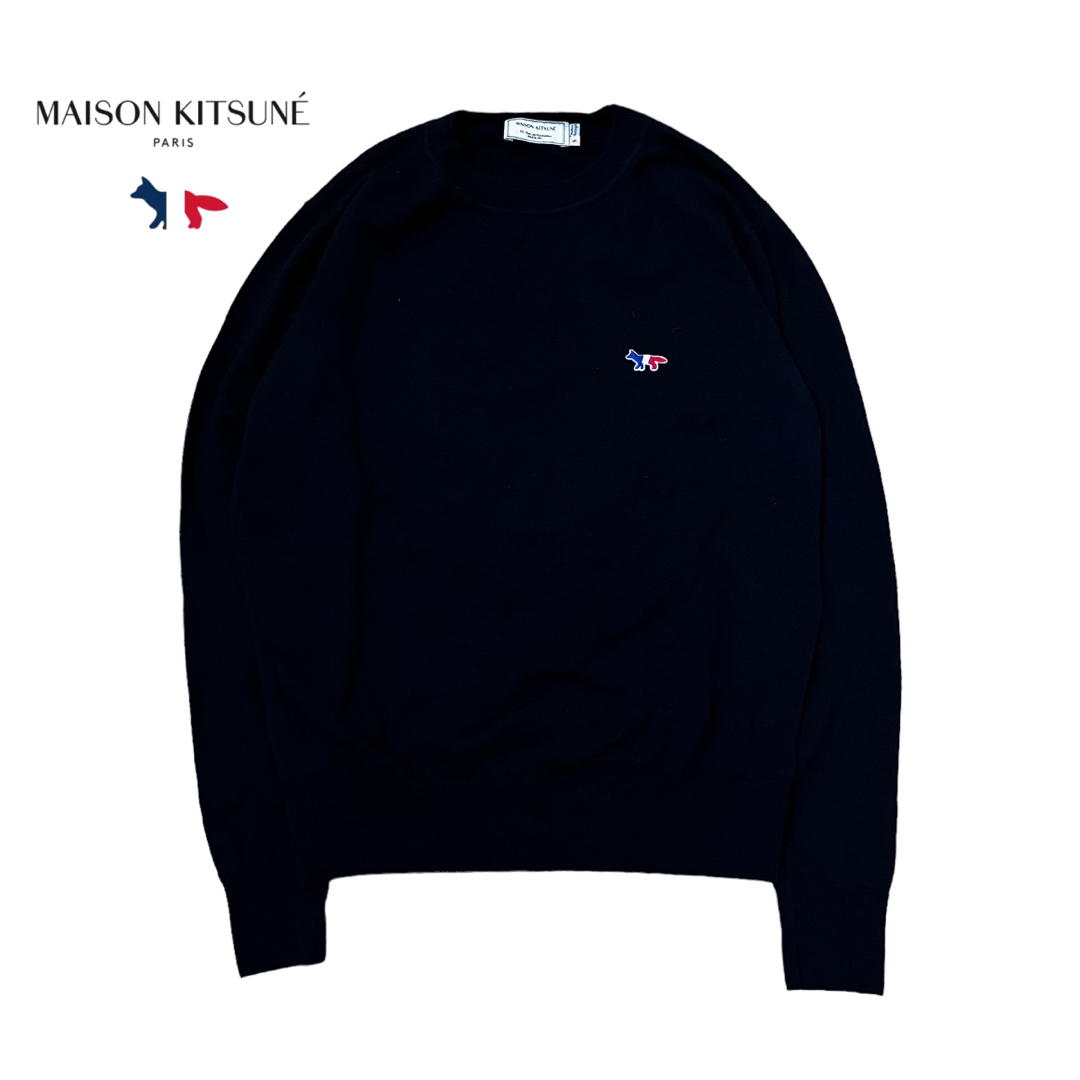 2枚で送料無料 【Maison Kitsune】フォックス刺繍ニット