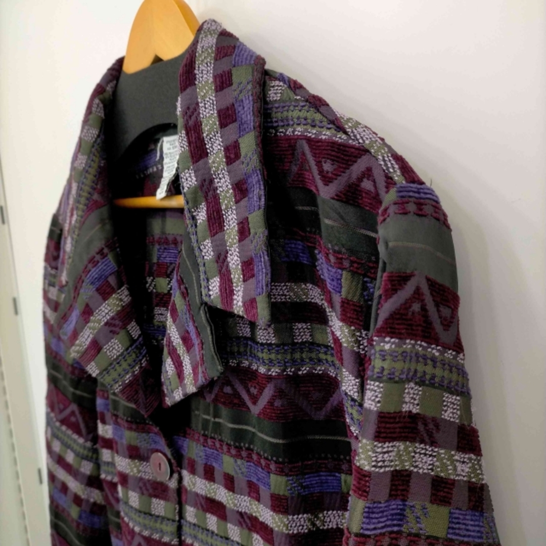 SAGHARBOR(-) 90S 総柄 刺繍編み込み シャツジャケット アウター 4