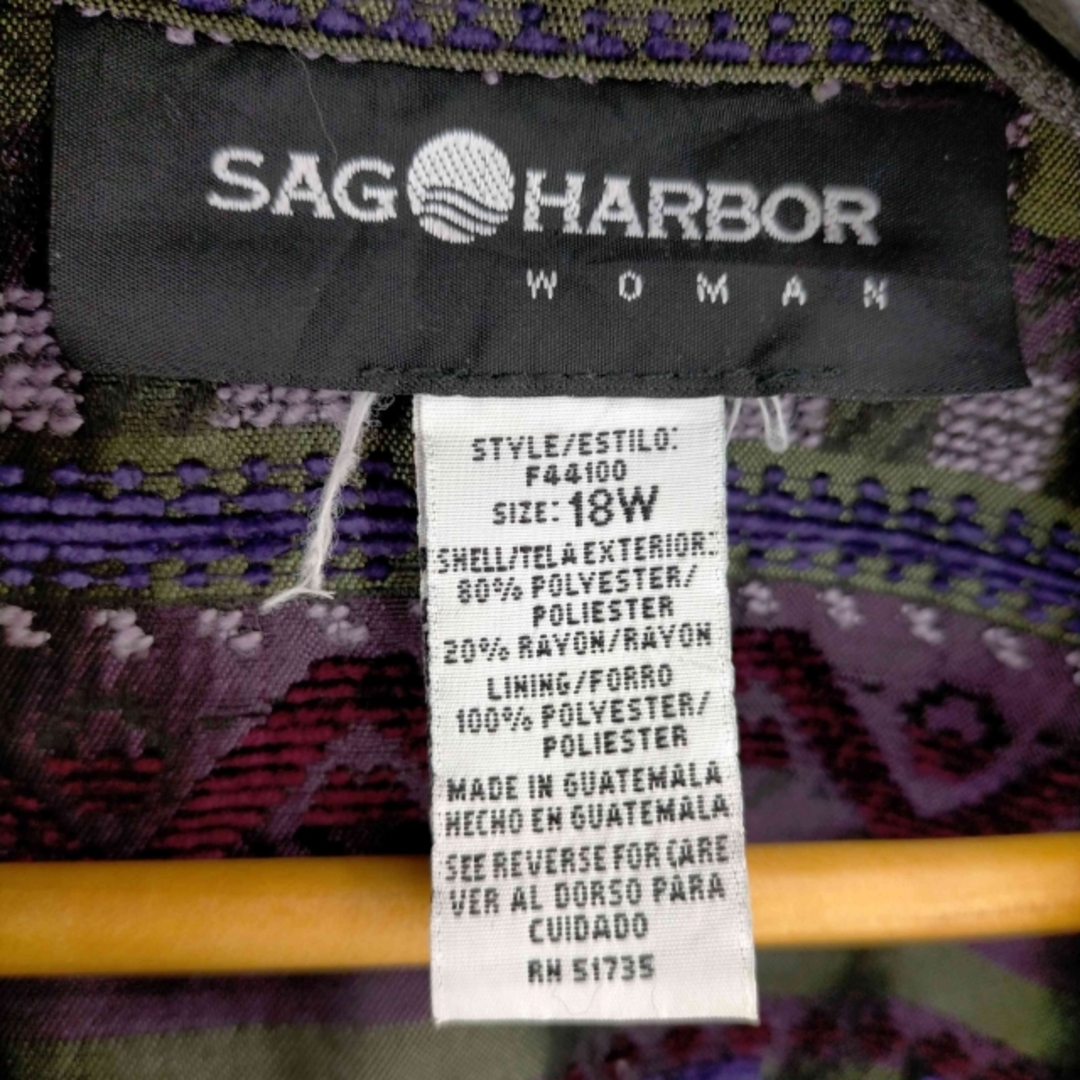 SAGHARBOR(-) 90S 総柄 刺繍編み込み シャツジャケット アウター 5