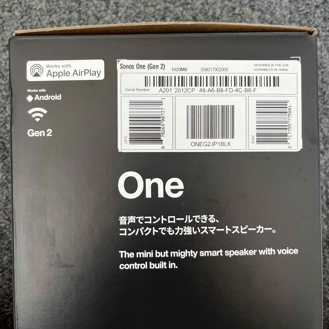 SONOS ONE (Gen 2) スマホ/家電/カメラのオーディオ機器(スピーカー)の商品写真