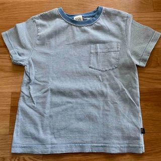 ベビーギャップ(babyGAP)のbabyGAP 水色×白色　半袖　ボーダー柄　Tシャツ　2才　90㎝(Tシャツ/カットソー)