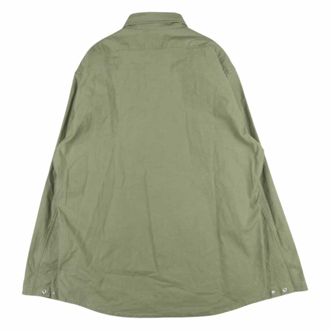 nonnative ノンネイティブ NN-SJ4003 WORKER SHIRT JACKET BACK SATIN STRETCH ワーカー ミリタリー シャツ ジャケット グレイッシュカーキ系 2約59cm袖丈