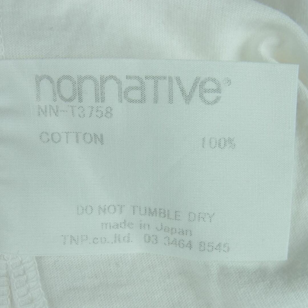 nonnative(ノンネイティブ)のnonnative ノンネイティブ 20SS NN-T3758 UNIVERSITY TEE Tシャツ 半袖 コットン 日本製 ホワイト系 2【中古】 メンズのトップス(Tシャツ/カットソー(半袖/袖なし))の商品写真
