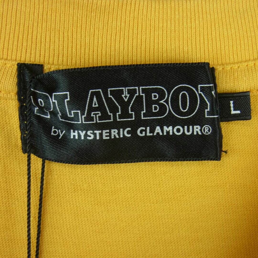 HYSTERIC GLAMOUR(ヒステリックグラマー)のHYSTERIC GLAMOUR ヒステリックグラマー 23SS 02231CT32 PLAYBOY プレイボーイ ASHLEY & PANDA アシュリー パンダ 半袖 Tシャツ イエロー系 L【新古品】【未使用】【中古】 メンズのトップス(Tシャツ/カットソー(半袖/袖なし))の商品写真