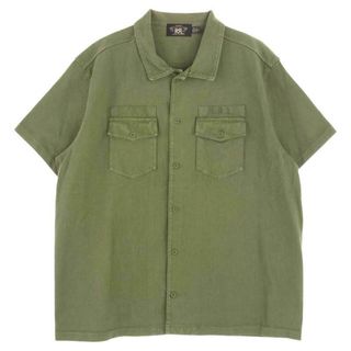 ダブルアールエル(RRL)のRRL ダブルアールエル 半袖シャツ 国内正規品 782857069001 ショートスリーブ ヘリンボーン 半袖 ミリタリー シャツ カーキ系 XL【中古】(シャツ)