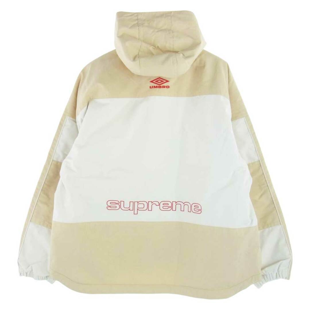 Supreme シュプリーム ジャケット 23SS × Umbro Hooded Anorak アンブロ フーディー アノラック ナイロン ジャケット L オフホワイト系 USA:L【新古品】【未使用】