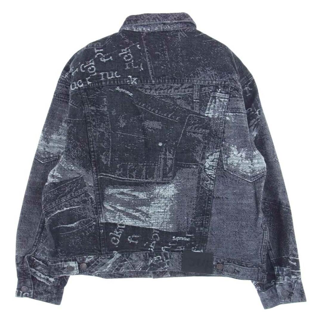 Supreme シュプリーム ジャケット 23SS Archive Denim Jacquard Trucker Jacket Black Medium ジャガード トラッカー デニムジャケット ブラック系 M【新古品】【未使用】