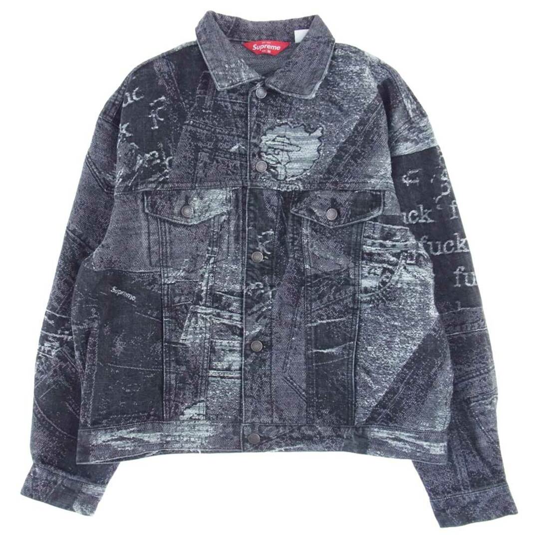 Supreme シュプリーム ジャケット 23SS Archive Denim Jacquard Trucker Jacket Black  Medium ジャガード トラッカー デニムジャケット ブラック系 M【新古品】【未使用】【中古】 | フリマアプリ ラクマ