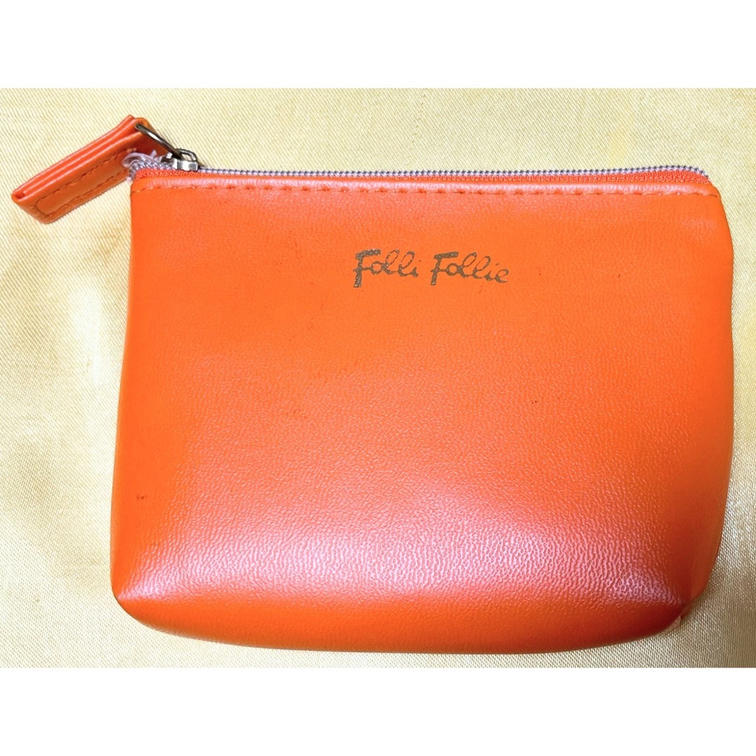 Folli Follie(フォリフォリ)の★☆Folli Follie フォリフォリ ミニポーチ レディース オレンジ☆★ レディースのファッション小物(ポーチ)の商品写真