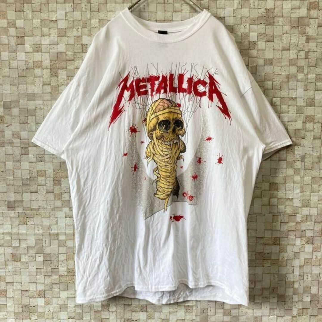 Metallica メタリカ Tシャツ ホワイト 白 XL古着 - Tシャツ