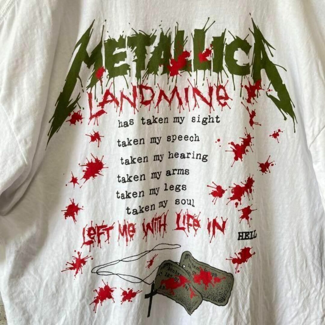 Metallica メタリカ Tシャツ ホワイト 白 XL古着 - Tシャツ