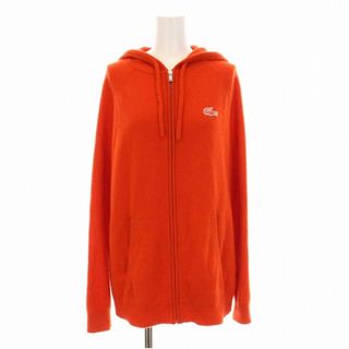 ラコステ(LACOSTE)のラコステ SPORT カシミヤ ニット パーカー ジップアップ 36 オレンジ(パーカー)