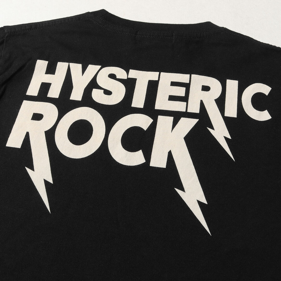 HYSTERIC GLAMOUR ヒステリックグラマー Tシャツ サイズ:S ギター ガール ロゴ クルーネック 0242CT25 ブラック 黒  日本製 トップス カットソー 半袖 【メンズ】