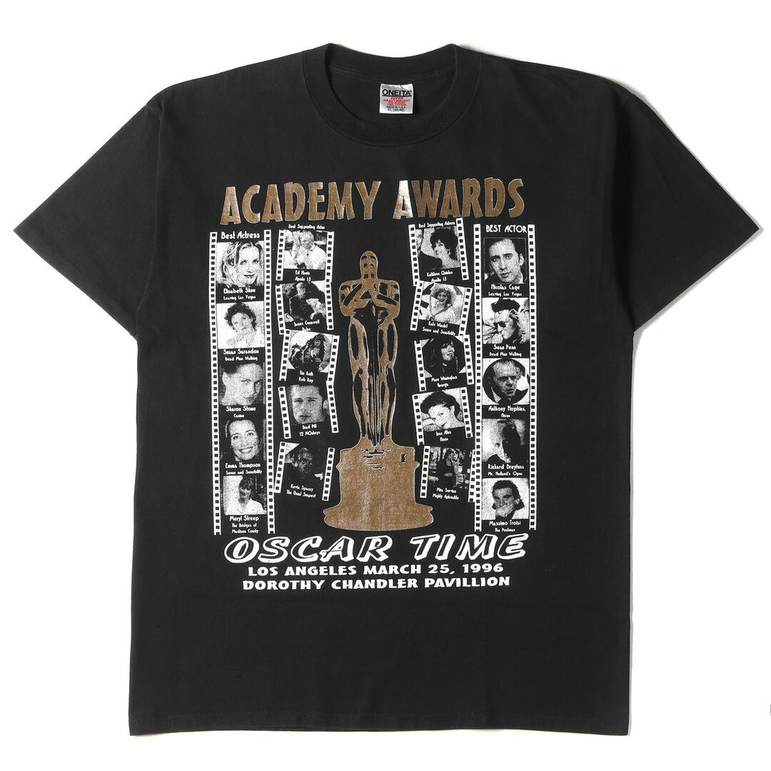 Others Vintage Brand 90s 1996年 ACADEMY AWARD OSCAR TIME フォト Tシャツ ONEITA MADE IN USA 90年代 オスカー アカデミー ムービー 映画 Movie Tee ブラック 黒 トップス カットソー 半袖 アメカジ 【メンズ】