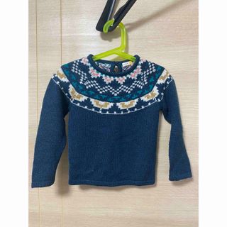 ザラキッズ(ZARA KIDS)のキッズ　英国John Lewis セーター　ネイビー　3Y(ニット)