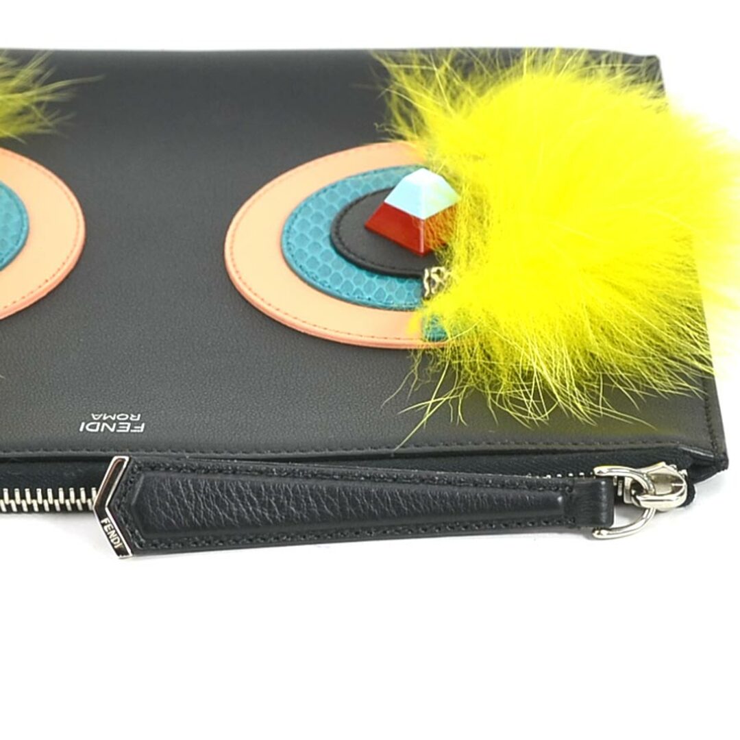 FENDI - フェンディ FENDI クラッチバッグ モンスター レザー/ファー