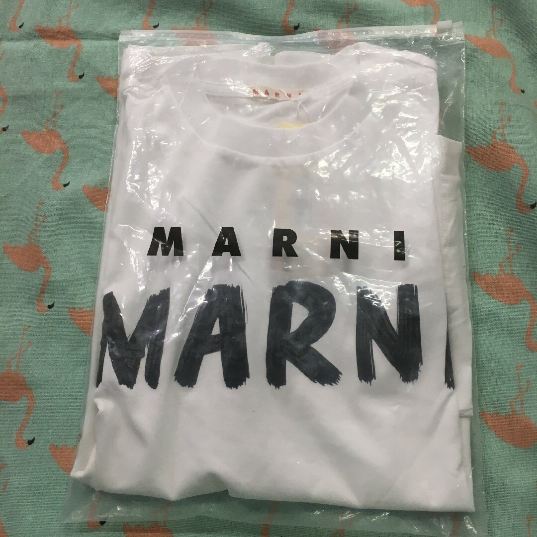 MARNI ロゴ　半袖 Tee シャツ 白　Ｌ　新品