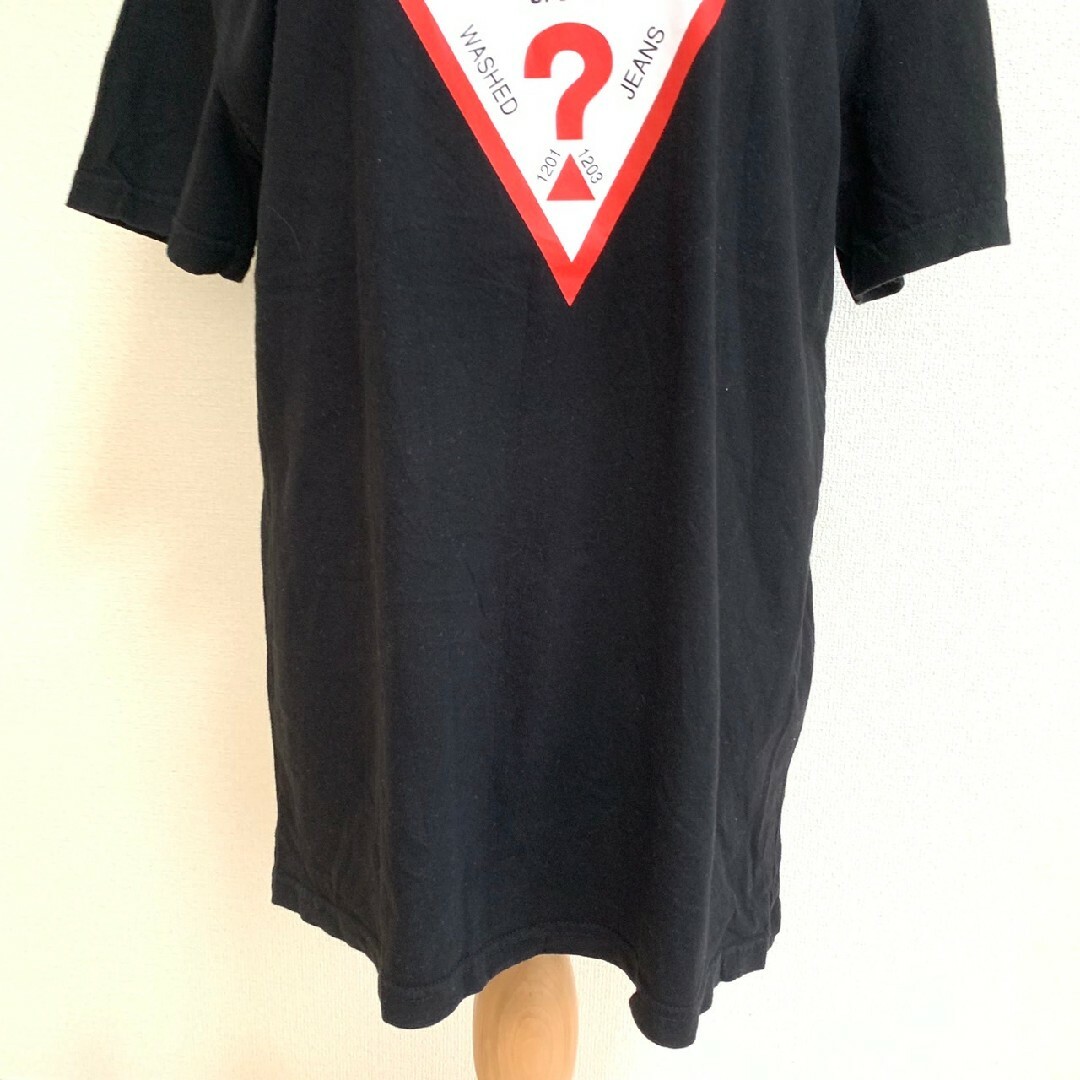 GUESS(ゲス)のGUESS ゲス　半袖Tシャツ　プリント　カジュアル　ブラック メンズのトップス(Tシャツ/カットソー(七分/長袖))の商品写真