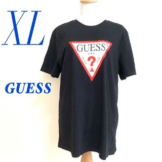 ゲス(GUESS)のGUESS ゲス　半袖Tシャツ　プリント　カジュアル　ブラック(Tシャツ/カットソー(七分/長袖))