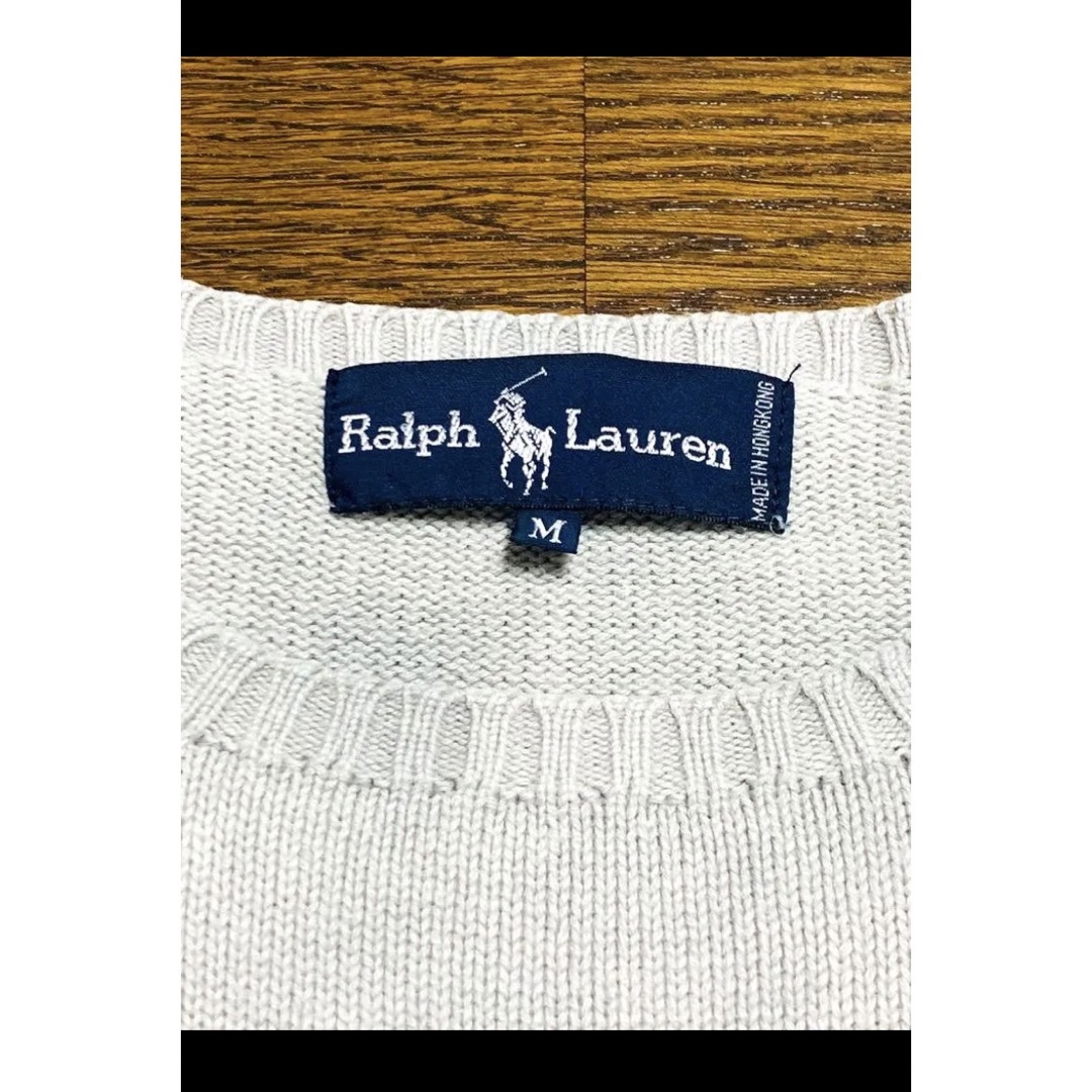 Ralph Lauren(ラルフローレン)の【希少カラー スモーキーグレー】 ラルフローレン 半袖 ニット NO1300 レディースのトップス(ニット/セーター)の商品写真