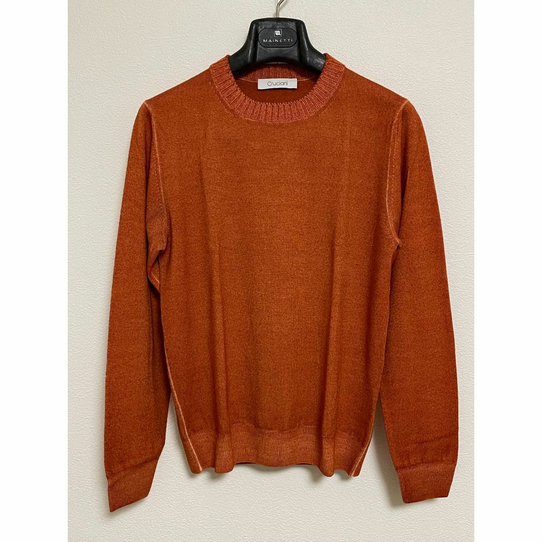 Cruciani(クルチアーニ)のCruciani クルチアーニ オレンジ クルーネックニット 4648 メンズのトップス(ニット/セーター)の商品写真