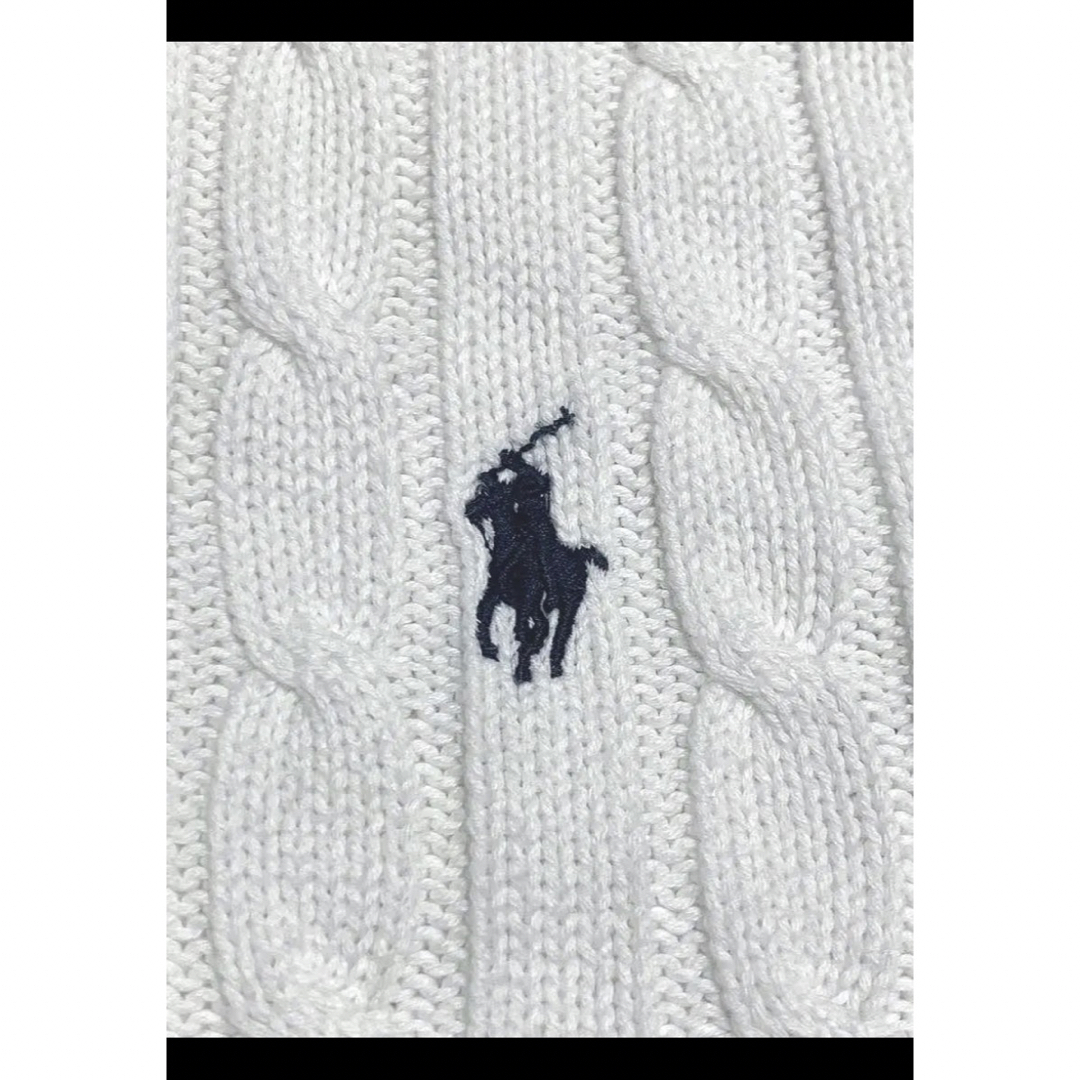 Ralph Lauren(ラルフローレン)のラルフローレン ファスナー ニット カーディガン ホワイト NO1301 レディースのトップス(カーディガン)の商品写真