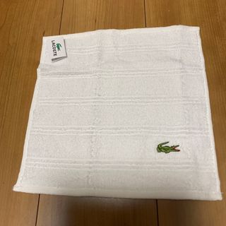 ラコステ(LACOSTE)の今だけ値下げ新品タグ付き白ラコステタオルハンカチ(ハンカチ)