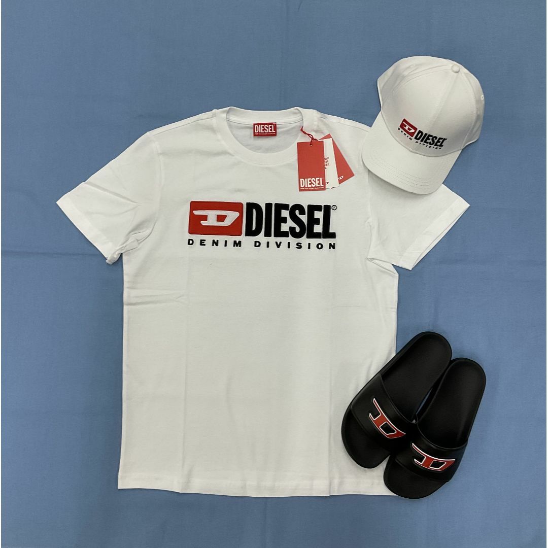 DIESEL - ディーゼル Tシャツ 20B23 Mサイズ ホワイト 新品 ロゴ ...